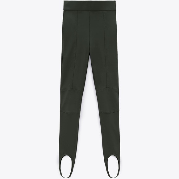 NEW ZARA STIRRUP LEGGINGS WITH TOPSTITCHING - Picture 1 of 3